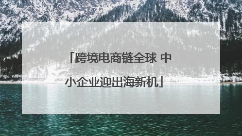 跨境电商链全球 中小企业迎出海新机