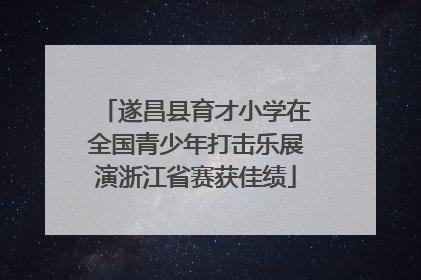 遂昌县育才小学在全国青少年打击乐展演浙江省赛获佳绩