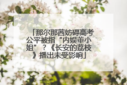 那尔那茜妨碍高考公平被指“内娱董小姐”？《长安的荔枝》播出未受影响