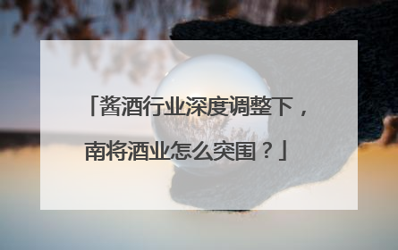 酱酒行业深度调整下，南将酒业怎么突围？