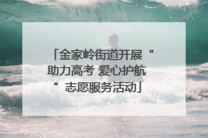 金家岭街道开展“助力高考 爱心护航”志愿服务活动