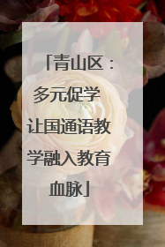 青山区：多元促学 让国通语教学融入教育血脉