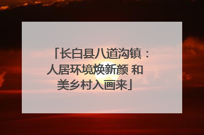 长白县八道沟镇：人居环境焕新颜 和美乡村入画来