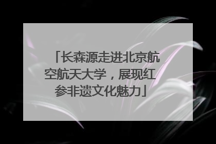 长森源走进北京航空航天大学，展现红参非遗文化魅力