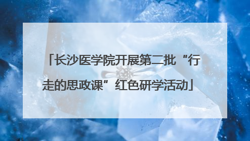 长沙医学院开展第二批“行走的思政课”红色研学活动