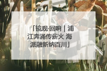 镜观·回响｜浦江奔涌传薪火 海派融新纳百川