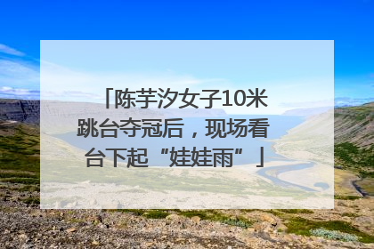 陈芋汐女子10米跳台夺冠后，现场看台下起“娃娃雨”