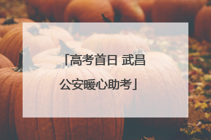 高考首日 武昌公安暖心助考