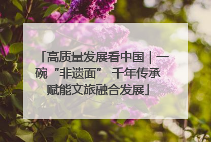 高质量发展看中国｜一碗“非遗面” 千年传承赋能文旅融合发展