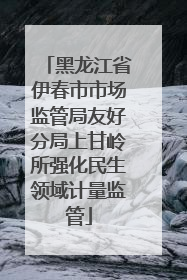 黑龙江省伊春市市场监管局友好分局上甘岭所强化民生领域计量监管