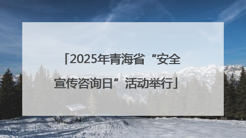 2025年青海省“安全宣传咨询日”活动举行