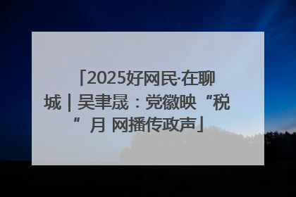 2025好网民·在聊城｜吴聿晟：党徽映“税”月 网播传政声