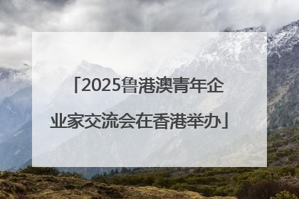 2025鲁港澳青年企业家交流会在香港举办