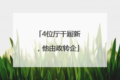4位厅干履新，他由政转企
