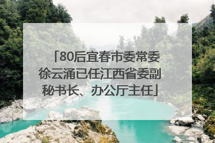 80后宜春市委常委徐云涌已任江西省委副秘书长、办公厅主任