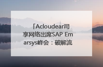 Acloudear司享网络出席SAP Emarsys峰会：破解流量困局，驱动精准增长